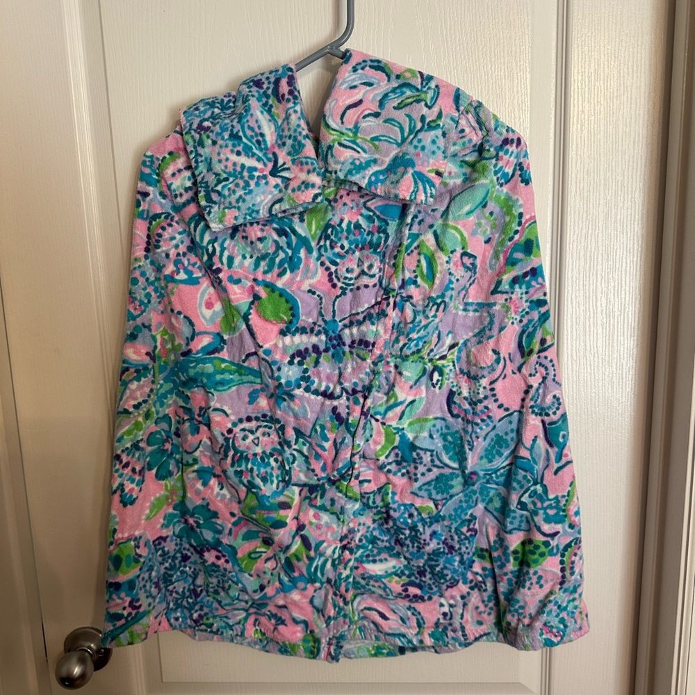 Lilly Pulitzer towel wrap and washcloth